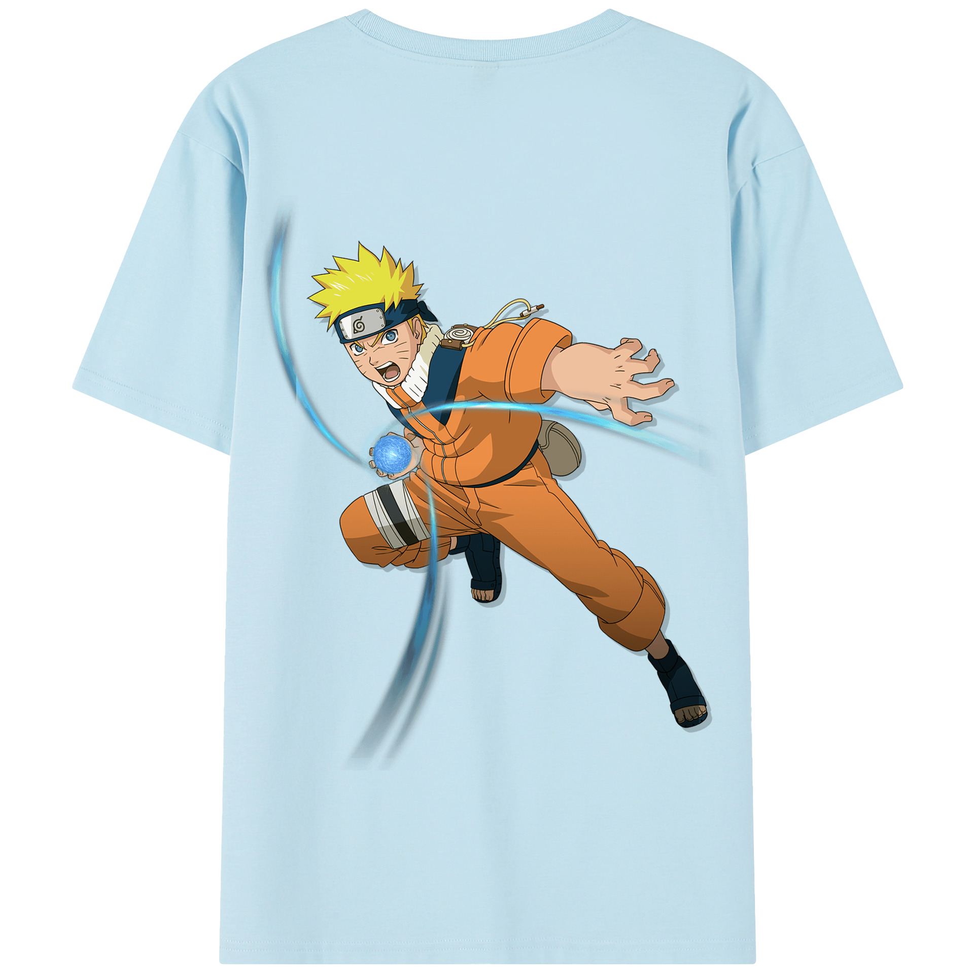 （画像用） NARUTO -ナルト- うずまき ナルト Uzumaki Naruto 綿100％半袖Tシャツ（背面プリント）
